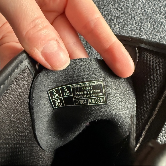 Dr. Martens Air Wair Black Boots 1460J Kids Youth Size 3 - Picture 9 of 11